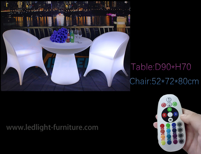 A tabela de cocktail dada forma cogumelo do diodo emissor de luz do pátio, comercial Waterproof ilumina acima a mesa de centro 