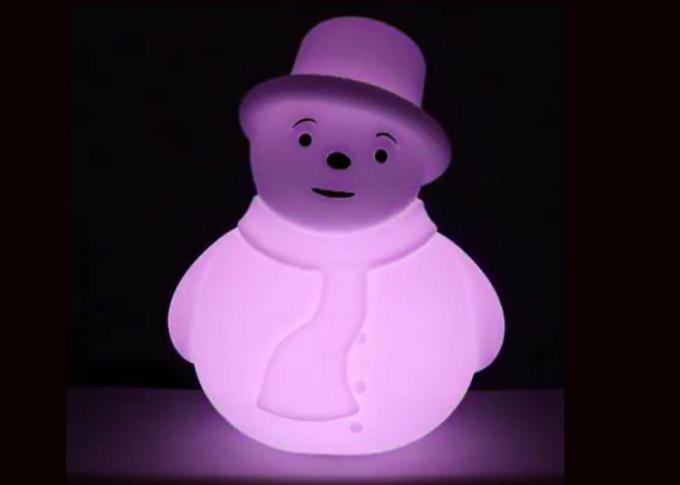 Decoração colorida do Xmas do boneco de neve da iluminação da aparência branca a pilhas do PE