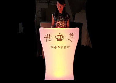 China Cores personalizadas da mesa de recepção do diodo emissor de luz da cópia do logotipo que mudam para a exposição da noite fornecedor