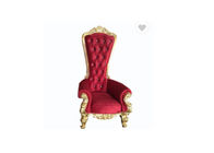 China Cadeiras decorativas alugados do trono da mobília luxuosa do casamento da parte traseira da elevação/princesa real Cadeira empresa