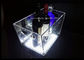 Cubeta de gelo transparente acrílica personalizada do diodo emissor de luz com luz colorida e dois punhos fornecedor
