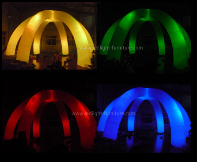 Luz inflável do diodo emissor de luz da porta do arco de 7 pés das cores 6 personalizada para a mostra comercial