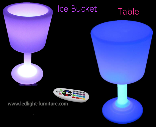 O diodo emissor de luz especial do projeto ilumina acima a tabela lateral a pilhas com forma do vidro de vinho