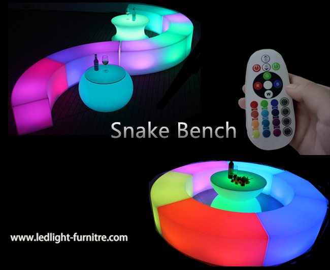 Banco portátil da luz do diodo emissor de luz da serpente recarregável para a decoração exterior do partido