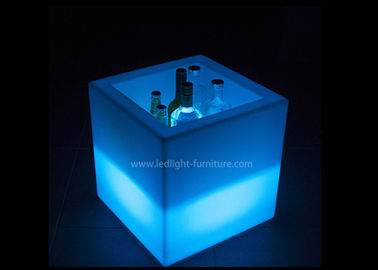 China Refrigerador recarregável da cubeta de gelo da luz 40cm do cubo do diodo emissor de luz do polietileno para a exposição da garrafa fornecedor
