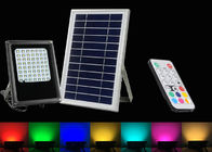 cores de 6W RGB que mudam luzes de inundação solares da segurança com controlo a distância
