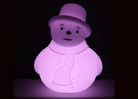 China Decoração colorida do Xmas do boneco de neve da iluminação da aparência branca a pilhas do PE empresa